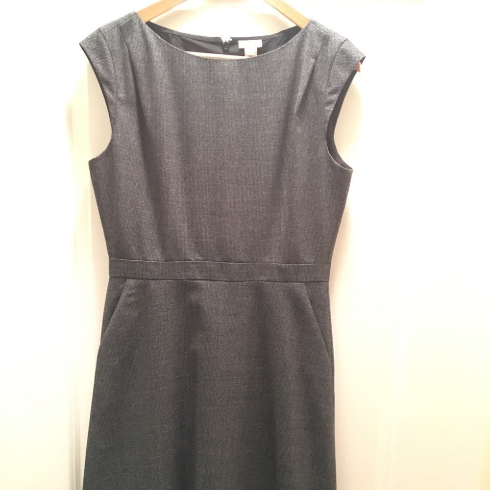 Charcoal gray J Crew suiting dress